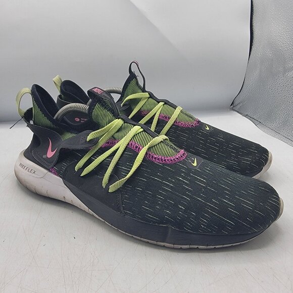 Nike Flex Contact 3 Mens 12 Black Green Purple Athletic Shoes Outdoors Running - Picture 1 of 13